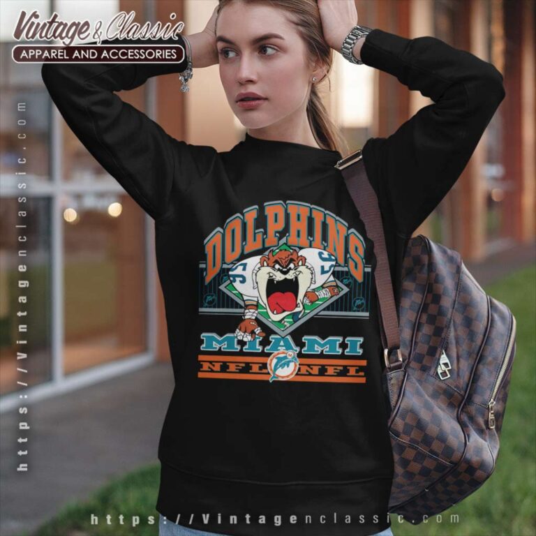 Nfl Miami Dolphins Looney Tunes Taz Sweatshirt Nfl Miami Dolphins Looney Tunes Taz Sweatshirt