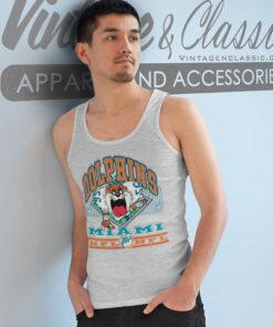 Nfl Miami Dolphins Looney Tunes Taz Tank Top Racerback
