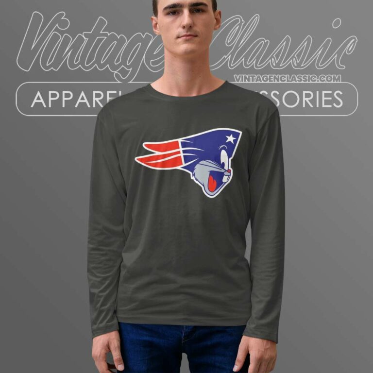 Nfl New England Patriots Bugs Bunny Long Sleeve Tee Nfl New England Patriots Bugs Bunny Long Sleeve Tee
