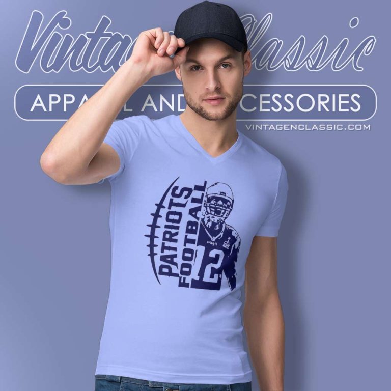 Nfl New England Patriots Football V Neck TShirt Nfl New England Patriots Football V Neck TShirt