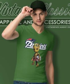 Nfl New England Patriots Groot Marvel V Neck TShirt