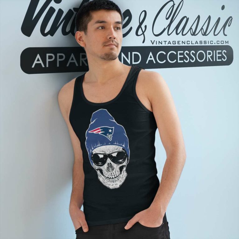 Nfl New England Patriots Skull Halloween Tank Top Racerback Nfl New England Patriots Skull Halloween Tank Top Racerback