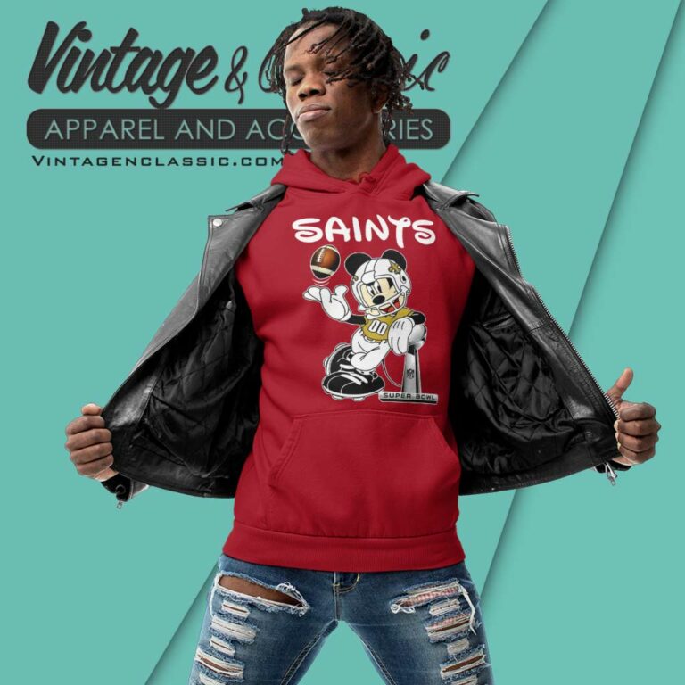 Nfl New Orleans Saints Mickey Mouse Hoodie Nfl New Orleans Saints Mickey Mouse Hoodie