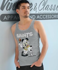 Nfl New Orleans Saints Mickey Mouse Tank Top Racerback
