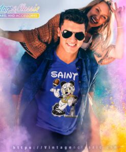 Nfl New Orleans Saints Mickey Mouse V Neck TShirt