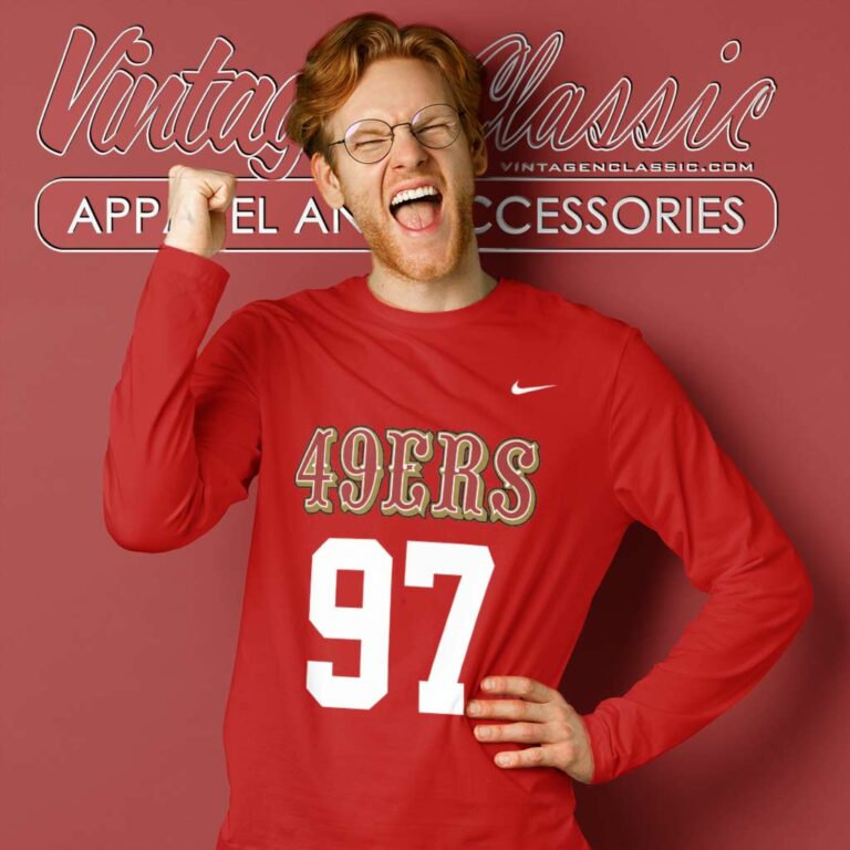 Nfl Nick Bosa 97 San Francisco 49ers Nike Logo Long Sleeve Tee Nfl Nick Bosa 97 San Francisco 49ers Nike Logo Long Sleeve Tee
