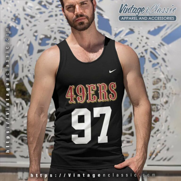 Nfl Nick Bosa 97 San Francisco 49ers Nike Logo Tank Top Racerback Nfl Nick Bosa 97 San Francisco 49ers Nike Logo Tank Top Racerback