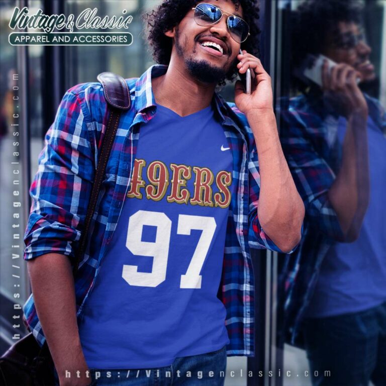 Nfl Nick Bosa 97 San Francisco 49ers Nike Logo V Neck TShirt Nfl Nick Bosa 97 San Francisco 49ers Nike Logo V Neck TShirt