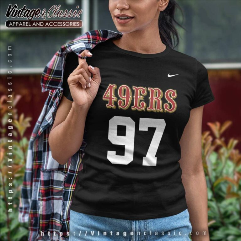Nfl Nick Bosa 97 San Francisco 49ers Nike Logo Women TShirt Nfl Nick Bosa 97 San Francisco 49ers Nike Logo Women TShirt