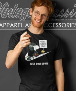 Nfl Packers Snoopy Are Number One Shirt Nike Just Bow Down 6 Nfl Packers Snoopy Are Number One Shirt Nike Just Bow Down T Shirt