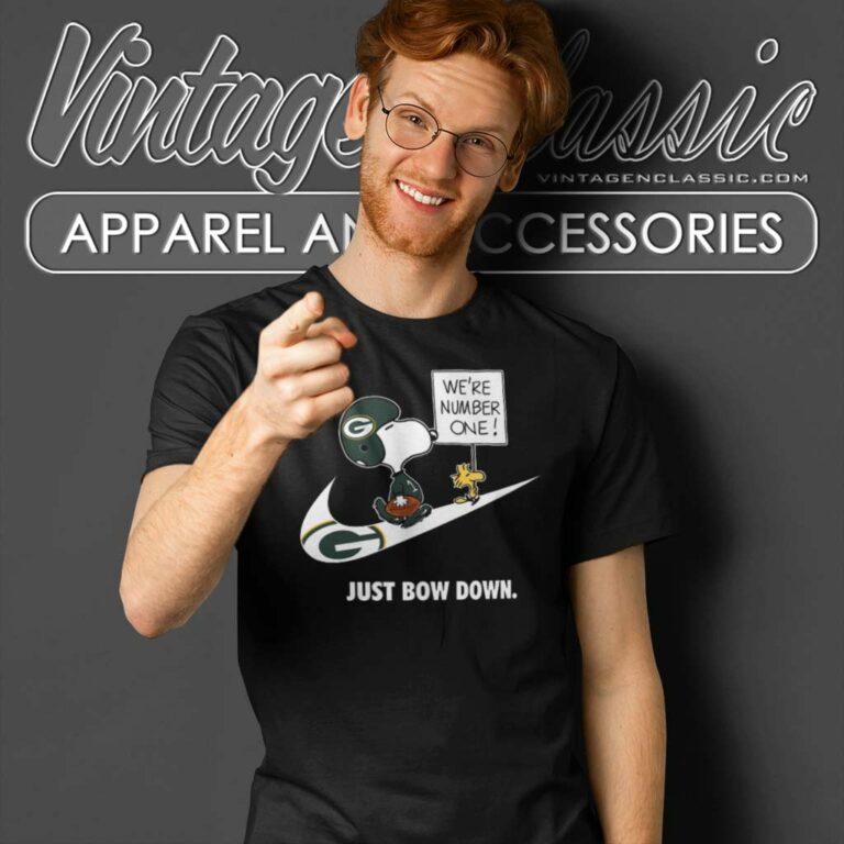 Nfl Packers Snoopy Are Number One Shirt Nike Just Bow Down T Shirt Nfl Packers Snoopy Are Number One Shirt Nike Just Bow Down T Shirt