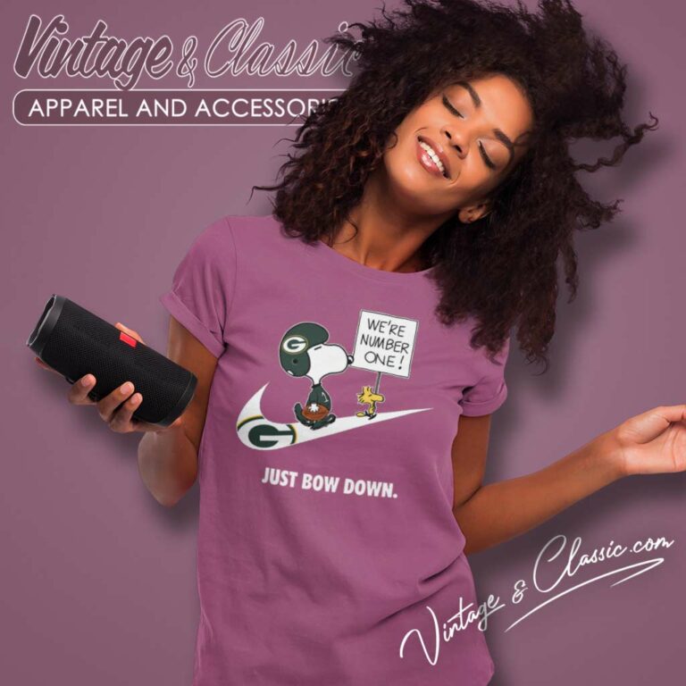 Nfl Packers Snoopy Are Number One Shirt Nike Just Bow Down Women TShirt Nfl Packers Snoopy Are Number One Shirt Nike Just Bow Down Women TShirt