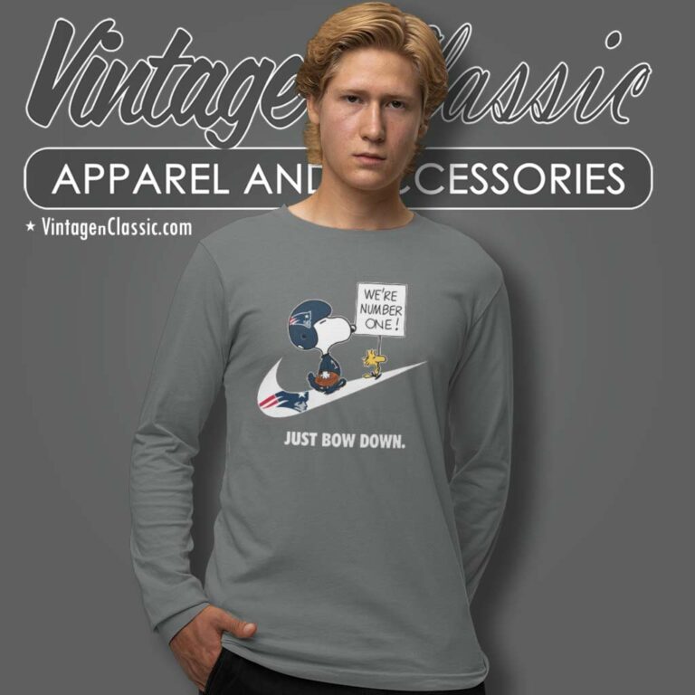 Nfl Patriots Snoopy Are Number One Shirt Nike Just Bow Down Long Sleeve Tee Nfl Patriots Snoopy Are Number One Shirt Nike Just Bow Down Long Sleeve Tee