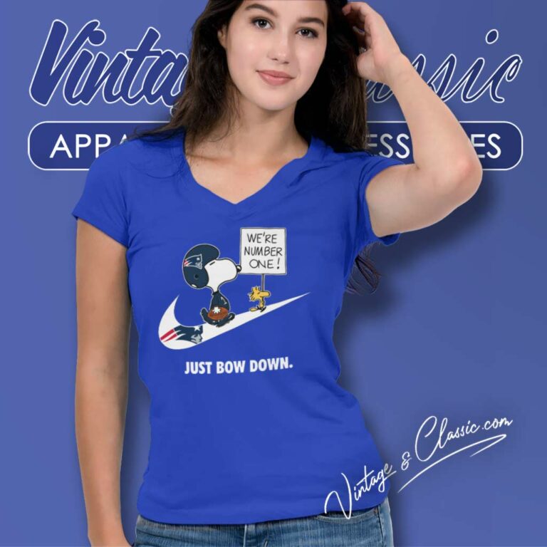 Nfl Patriots Snoopy Are Number One Shirt Nike Just Bow Down V Neck TShirt Nfl Patriots Snoopy Are Number One Shirt Nike Just Bow Down V Neck TShirt