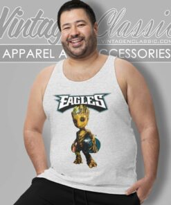 Nfl Philadelphia Eagles Groot Marvel Shirt 4 Nfl Philadelphia Eagles Groot Marvel Tank Top Racerback