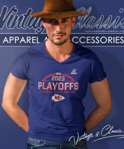 Nfl Playoffs Kansas City Chiefs Logo 2023 2024 V Neck TShirt