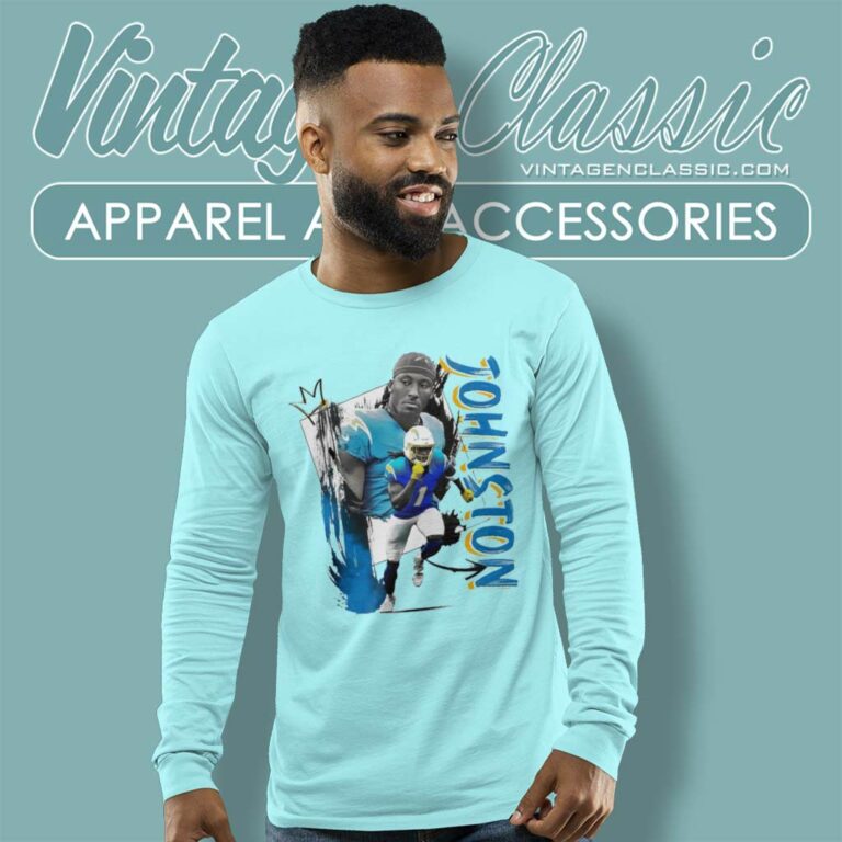 Nfl Quentin Johnston Chargers Number 1 Long Sleeve Tee Nfl Quentin Johnston Chargers Number 1 Long Sleeve Tee