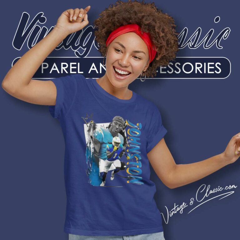 Nfl Quentin Johnston Chargers Number 1 Women TShirt Nfl Quentin Johnston Chargers Number 1 Women TShirt