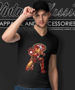 Nfl San Francisco 49ers Iron Man Comics V Neck TShirt