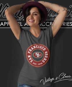 Nfl San Francisco 49ers Logo V Neck TShirt