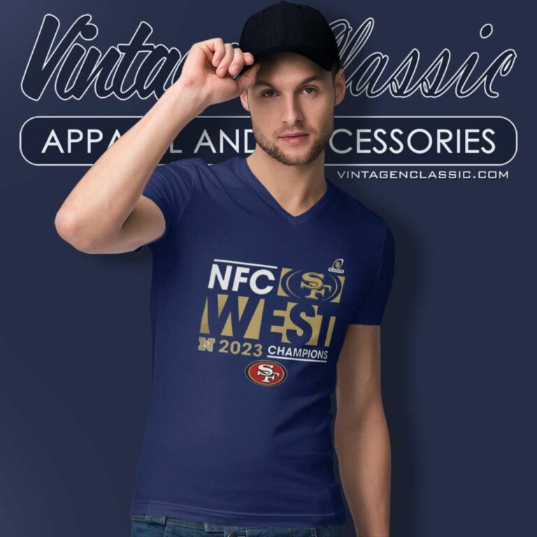 Nfl West Champions 2023 San Francisco Football Go 49ers V Neck TShirt Nfl West Champions 2023 San Francisco Football Go 49ers V Neck TShirt