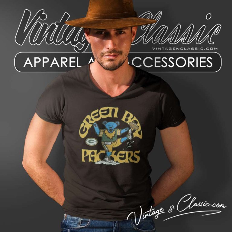 Nfl X Grateful Dead X Packers V Neck TShirt Nfl X Grateful Dead X Packers V Neck TShirt