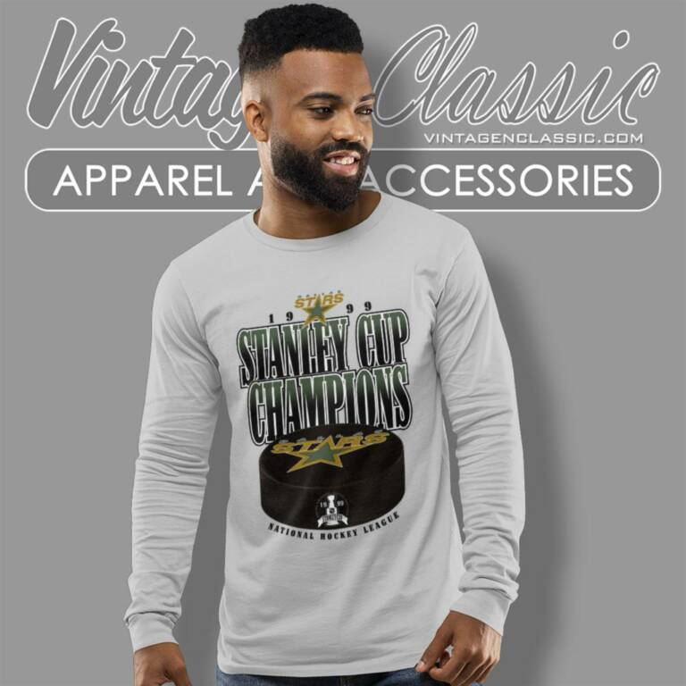 Nhl 1999 Dallas Stars Stanley Cup Champions Long Sleeve Tee Nhl 1999 Dallas Stars Stanley Cup Champions Long Sleeve Tee