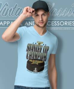 Nhl 1999 Dallas Stars Stanley Cup Champions V Neck TShirt