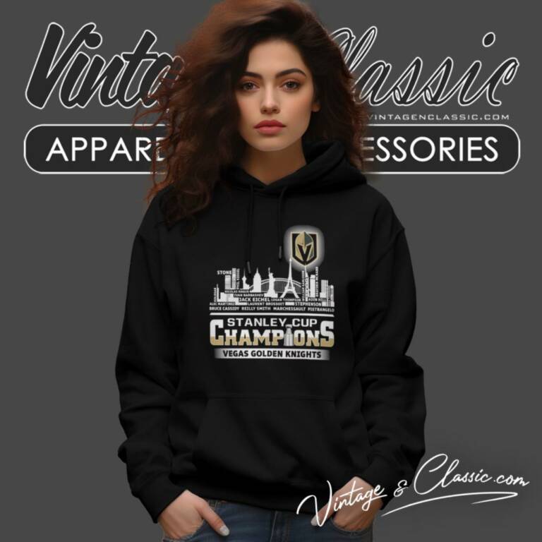Nhl 2023 Stanley Cup Champions Vegas Golden Knights Name Team Skyline Hoodie Nhl 2023 Stanley Cup Champions Vegas Golden Knights Name Team Skyline Hoodie