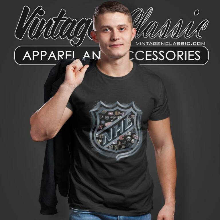 Nhl 31 Teams Black Logos Hockey Vegas Golden Knights Shield Boy T Shirt Nhl 31 Teams Black Logos Hockey Vegas Golden Knights Shield Boy T Shirt