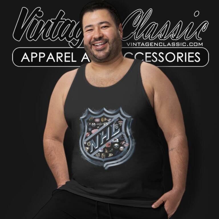 Nhl 31 Teams Black Logos Hockey Vegas Golden Knights Shield Boy Tank Top Racerback Nhl 31 Teams Black Logos Hockey Vegas Golden Knights Shield Boy Tank Top Racerback