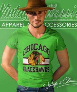 Nhl Chicago Blackhawks Big Logo V Neck TShirt