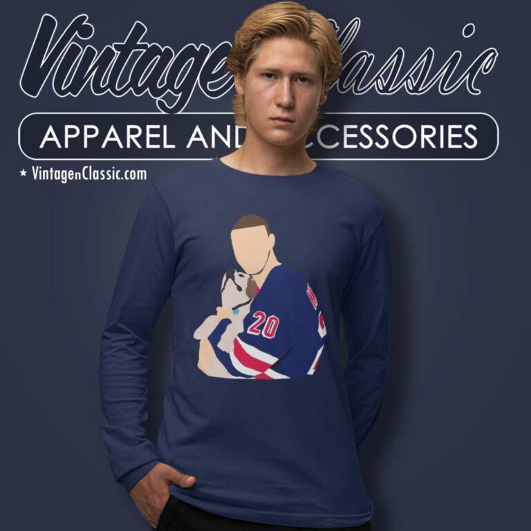 Nhl Chris Kreider Ny Rangers Hug Dog Long Sleeve Tee Nhl Chris Kreider Ny Rangers Hug Dog Long Sleeve Tee