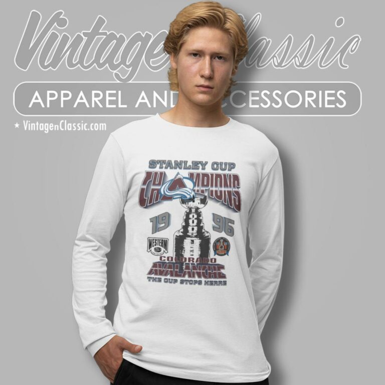 Nhl Colorado Avalanche Stanley Cup Champions 1996 Long Sleeve Tee Nhl Colorado Avalanche Stanley Cup Champions 1996 Long Sleeve Tee