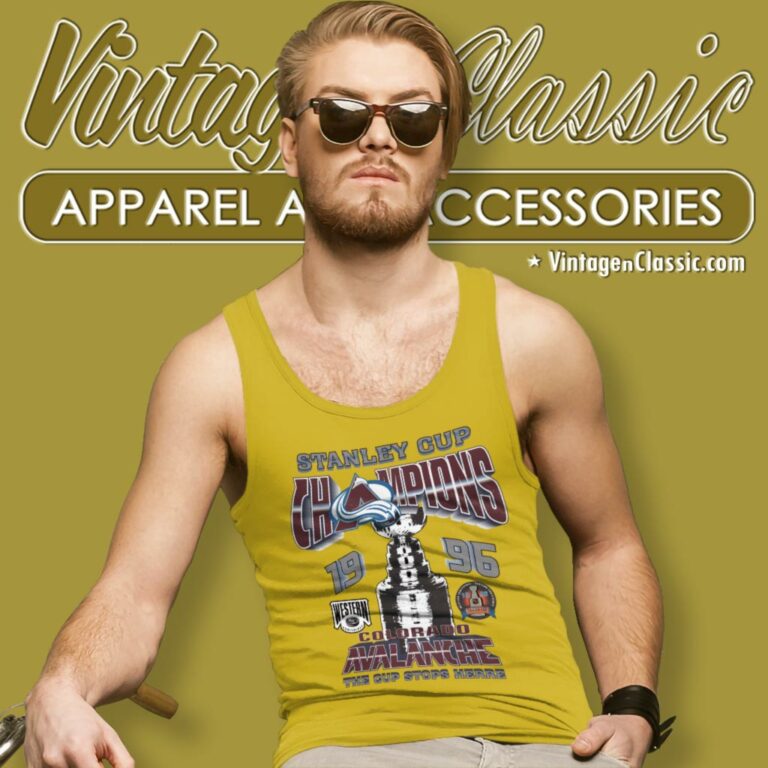 Nhl Colorado Avalanche Stanley Cup Champions 1996 Tank Top Racerback Nhl Colorado Avalanche Stanley Cup Champions 1996 Tank Top Racerback
