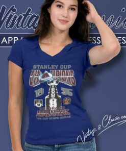 Nhl Colorado Avalanche Stanley Cup Champions 1996 V Neck TShirt