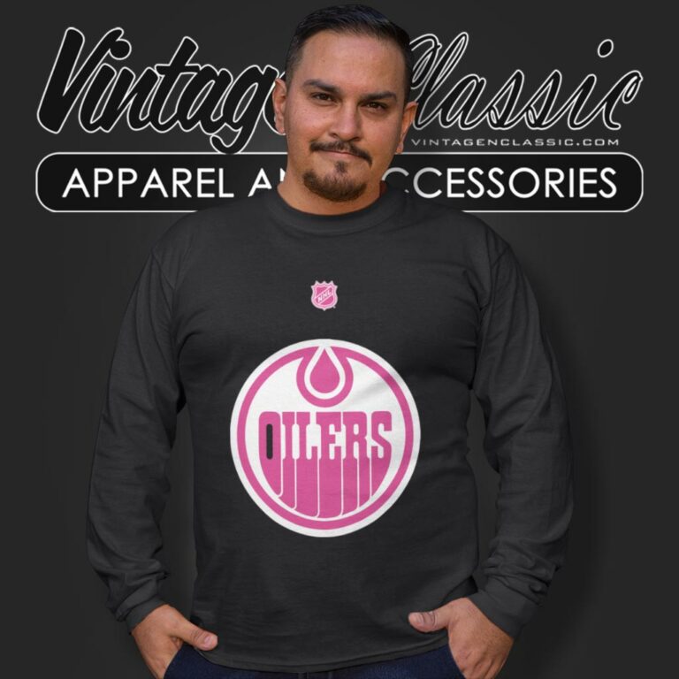 Nhl Edmonton Oilers Connor Mcdavid Pink Long Sleeve Tee Nhl Edmonton Oilers Connor Mcdavid Pink Long Sleeve Tee