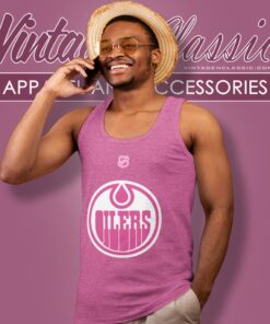Nhl Edmonton Oilers Connor Mcdavid Pink Tank Top Racerback