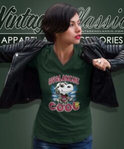 Nhl Hockey Colorado Avalanche Cool Snoopy V Neck TShirt