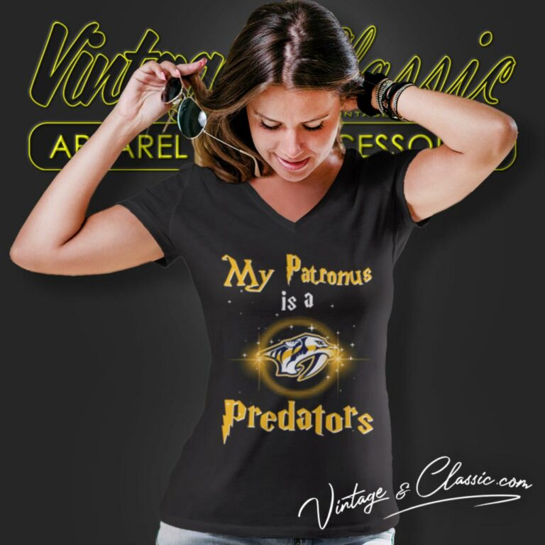 Nhl Hockey Harry Potter My Patronus Is A Nashville Predators V Neck TShirt Nhl Hockey Harry Potter My Patronus Is A Nashville Predators V Neck TShirt