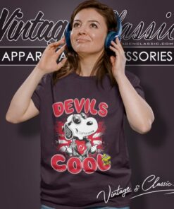 Nhl Hockey New Jersey Devils Cool Snoopy Women T Shirt