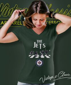 Nhl Hockey Winnipeg Jets The Beatles Rock Band V Neck TShirt