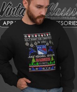 Nhl Ny Rangers All I Want For Christmas Is You Tank Top Racerback