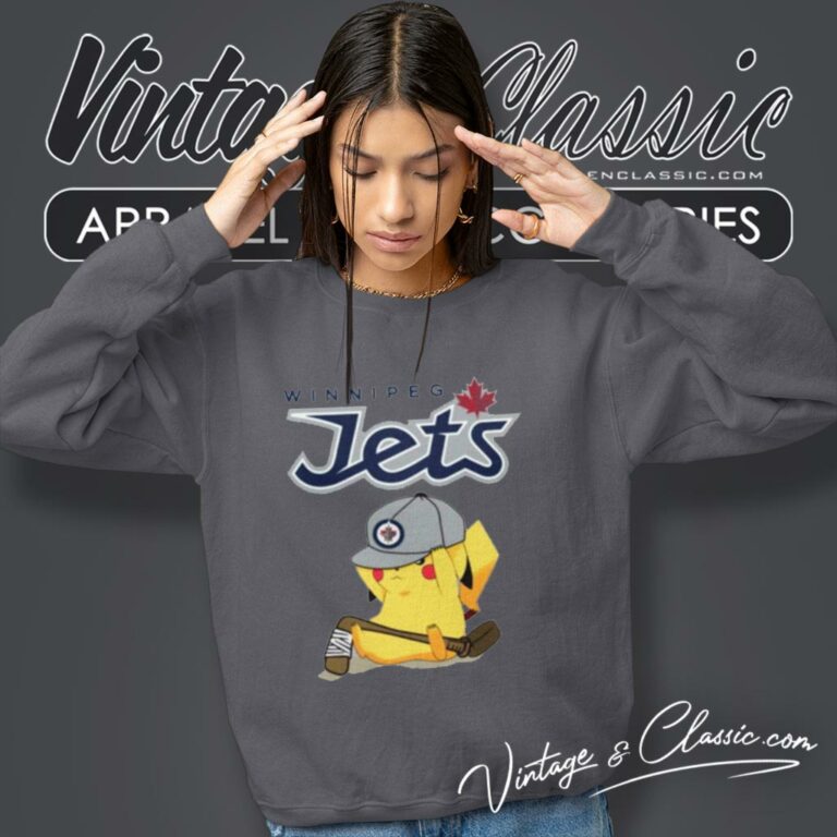 Nhl Pikachu Hockey Sports Winnipeg Jets Sweatshirt Nhl Pikachu Hockey Sports Winnipeg Jets Sweatshirt