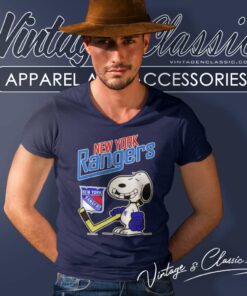 Nhl Snoopy New York Rangers V Neck TShirt
