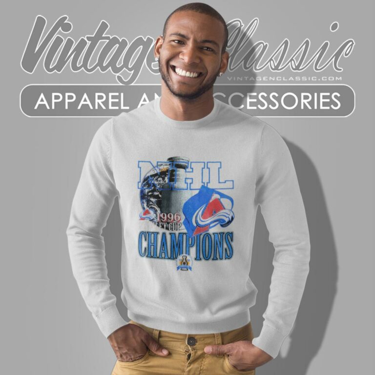 Nhl Stanley Cup Champions 1996 Colorado Avalanche Big Print Sweatshirt Nhl Stanley Cup Champions 1996 Colorado Avalanche Big Print Sweatshirt