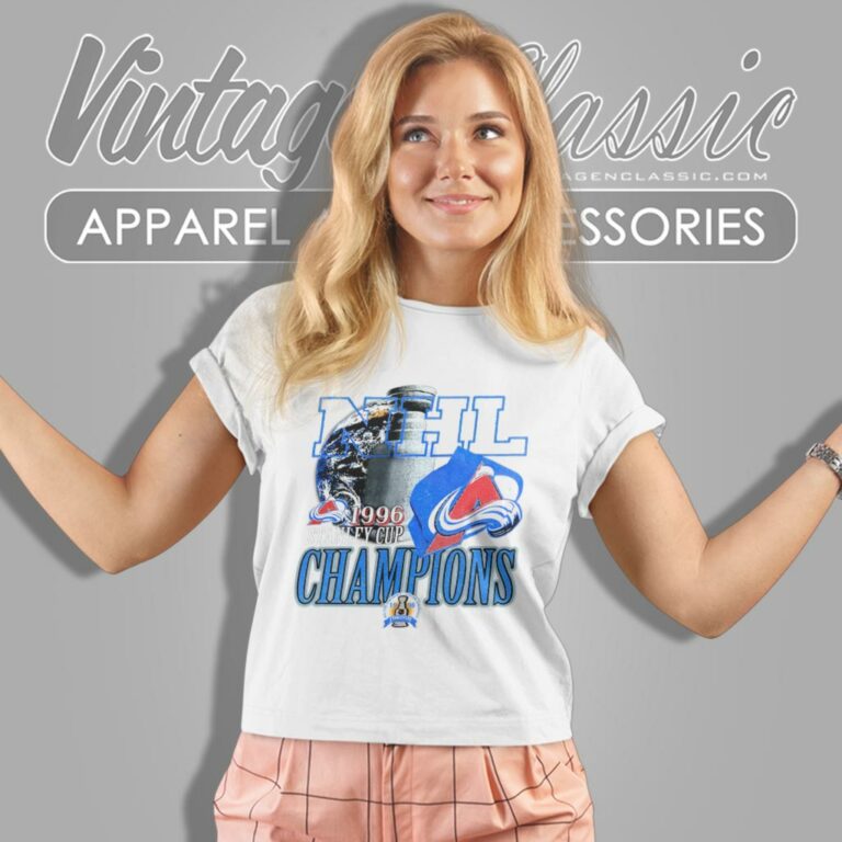 Nhl Stanley Cup Champions 1996 Colorado Avalanche Big Print Women T Shirt Nhl Stanley Cup Champions 1996 Colorado Avalanche Big Print Women T Shirt