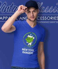 Nhl The Grinch New York Rangers Shirt I Hate People But I Love My Ny Rangers V Neck TShirt
