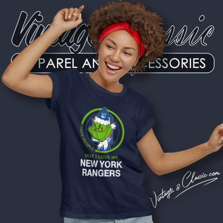 Nhl The Grinch New York Rangers Shirt I Hate People But I Love My Ny Rangers Women TShirt Nhl The Grinch New York Rangers Shirt I Hate People But I Love My Ny Rangers Women TShirt