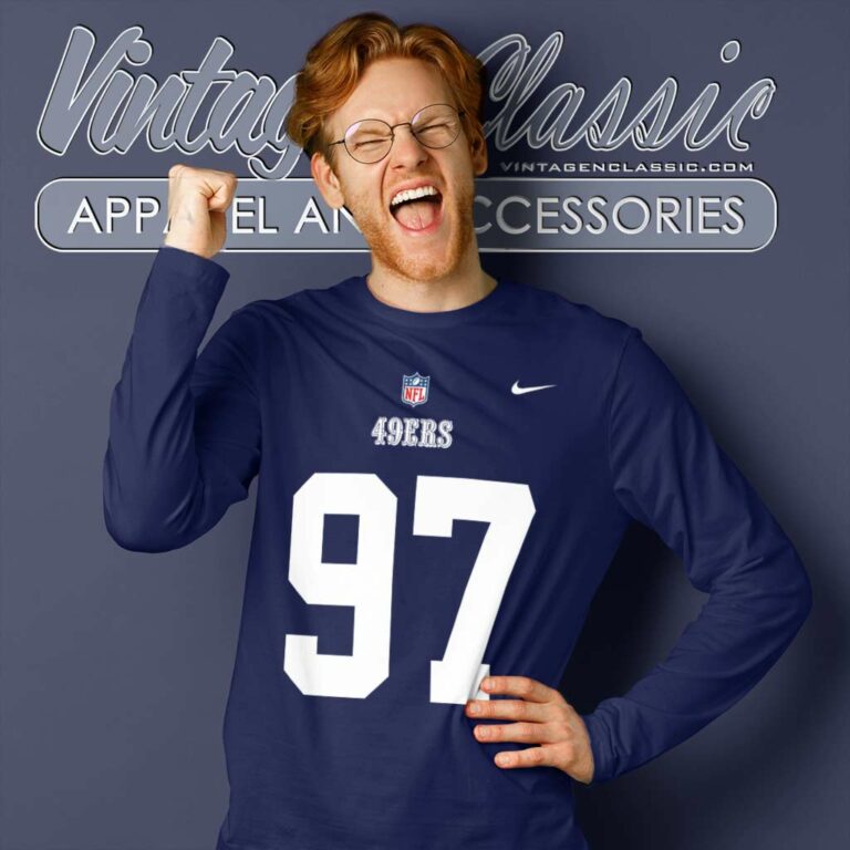 Nick Bosa 97 San Francisco 49ers Nfl Nike Logo Long Sleeve Tee Nick Bosa 97 San Francisco 49ers Nfl Nike Logo Long Sleeve Tee